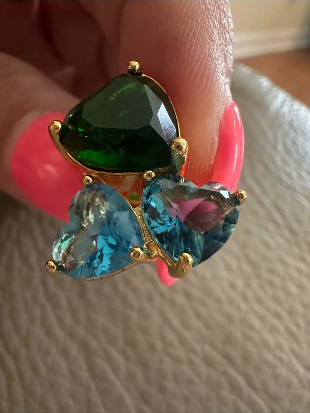 $98 KATE SPADE My Love Heart Cluster Studs NEW